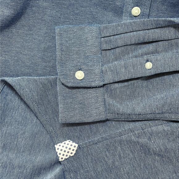 Jos A Bank Comfort Stretch Tailored Shirt in Blue Size X-Large - Picture 4 of 12